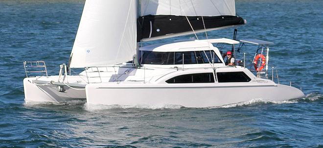 The new Seawind 1000XL2 is nimble to sail, now with 500 kgs less displacement.  © Multihull Central