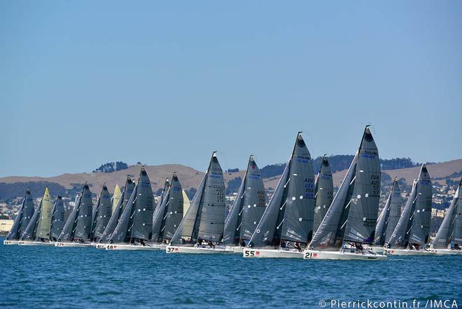 Racing fleet on Day 3 in San Francisco Bay at the Sperry Top-Sider Melges 24 Worlds ©  IMCA/ Pierrick Contin http://www.pierrickcontin.com