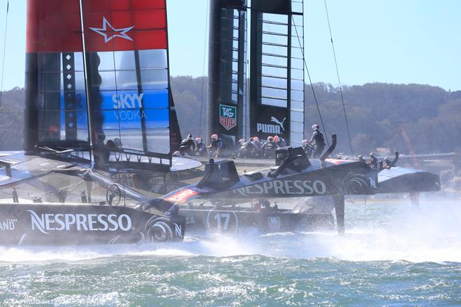 Retuning the wingsail was one of the factors in Oracle Team USA’s win  © ACEA - Photo Gilles Martin-Raget http://photo.americascup.com/