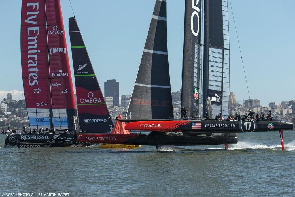 34th America’s Cup Final Match - Oracle team USA and Emirates team NewZealand in action, racing day 12,San Francisco (USA,CA) 
 photo copyright ACEA - Photo Gilles Martin-Raget http://photo.americascup.com/ taken at  and featuring the  class