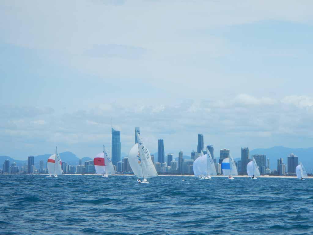2012 QLD States Etchells Fleet of the Gold Coast Shoreline photo copyright Bronwen Ince taken at  and featuring the  class