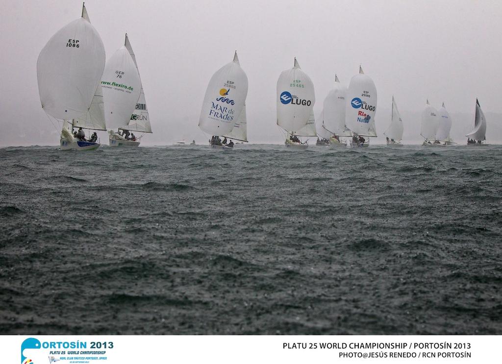 Platu 25 World Championships, PortosÃ­n , Galicia, Spain. ©  Jesus Renedo http://www.sailingstock.com