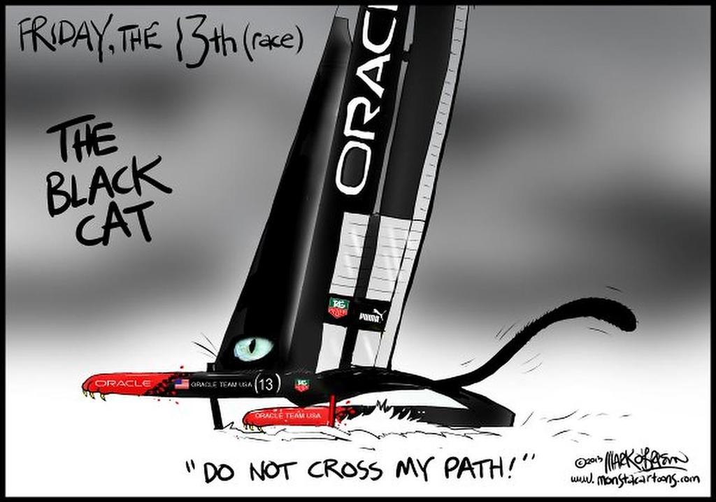 Day 10 - The Black Cat - ``Do not cross my path`` - Oracle wins on Friday - Race 13 photo copyright Monsta http://www.monsta.co.nz taken at  and featuring the  class