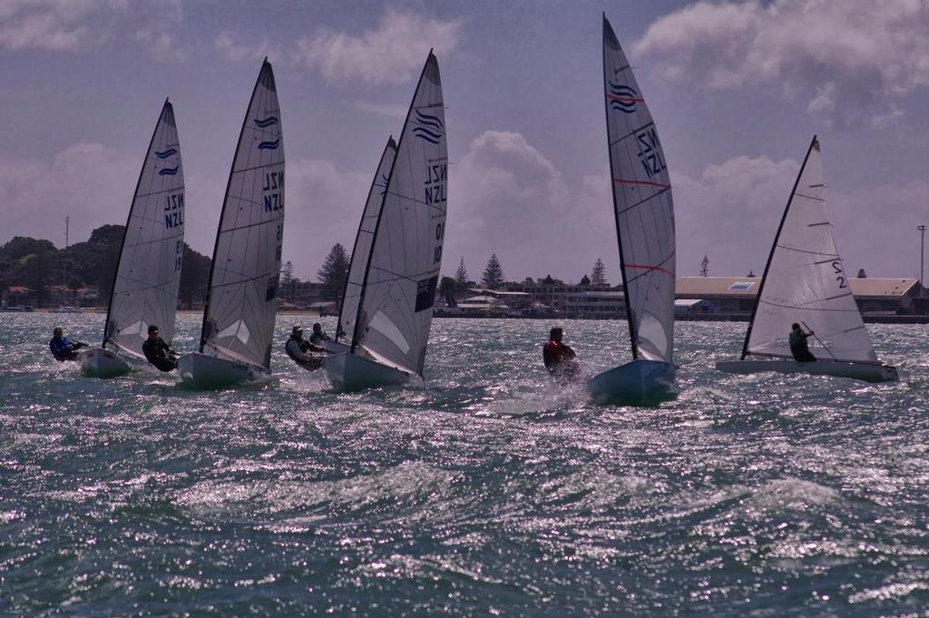 Race 1 Start  - 2013 North Island Finn Champs photo copyright Murray de Lues taken at  and featuring the  class