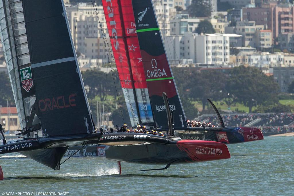 34th America&rsquo;s Cup Final Match - Oracle team USA in action, racing day 12,San Francisco (USA,CA) 
 photo copyright ACEA - Photo Gilles Martin-Raget http://photo.americascup.com/ taken at  and featuring the  class