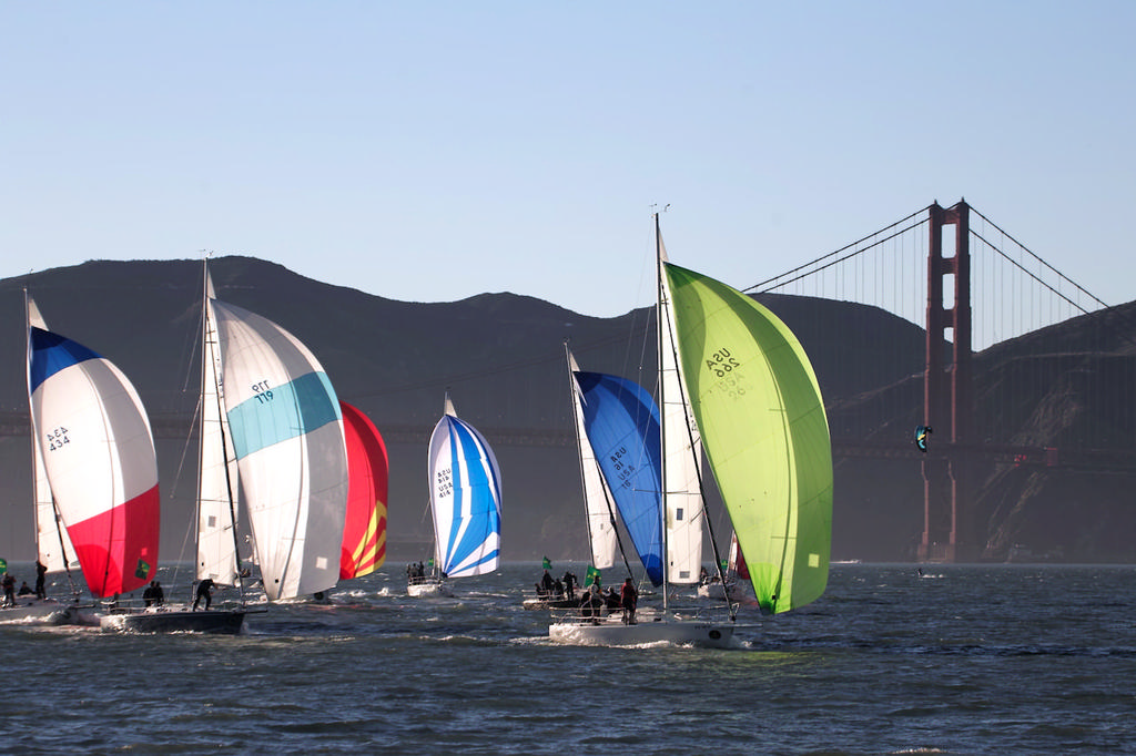 Local photographers are compelled by law to include at least one tower of the bridge in every photo gallery - Rolex Big Boat Series © Chuck Lantz http://www.ChuckLantz.com