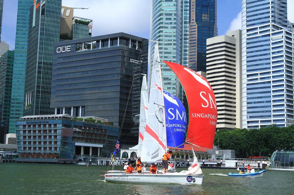Close battle to the finish - 2nd Asia Pacific Student Cup photo copyright Howie Choo taken at  and featuring the  class