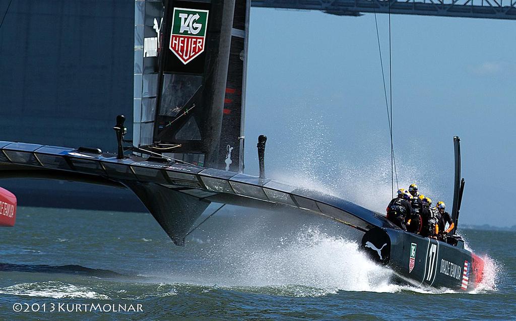 Bow Dip - America's Cup - Day 14 photo copyright Kurt Molnar taken at  and featuring the  class