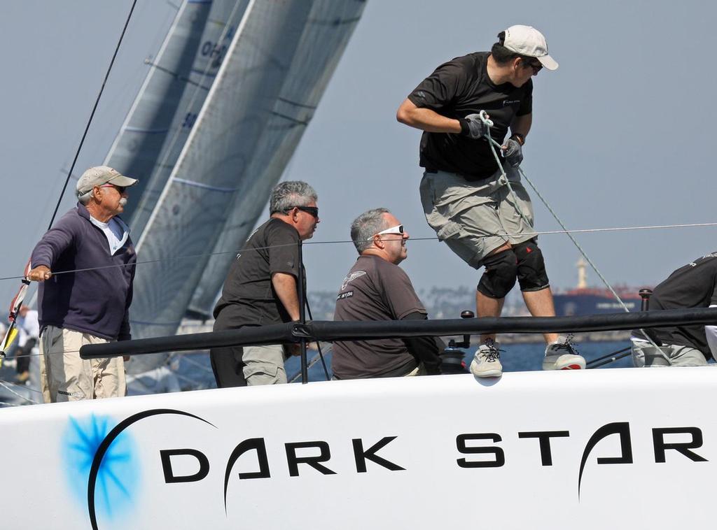 Jeff Janov (second from left) at the helm of his Farr 40 in last year’s Campbell Cup regatta and on his way to winning not only the regatta, but the 2012 West Coast Farr 40 Class Championship.<br />
 © Rick Roberts