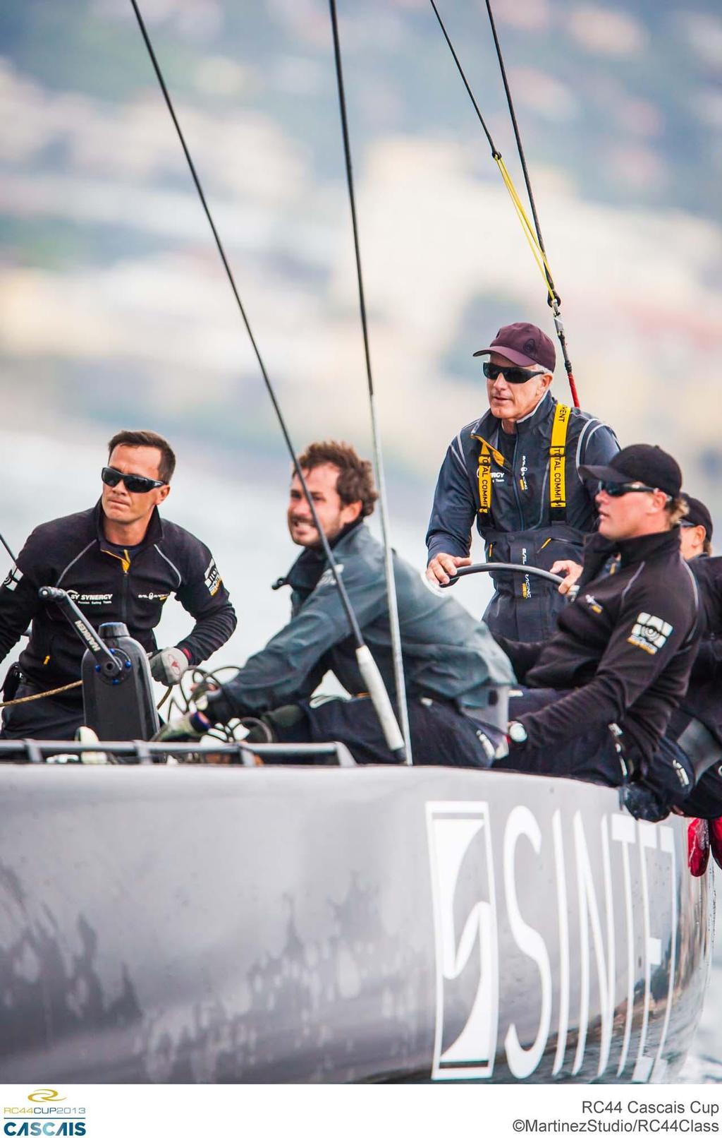 Ed Baird at the helm of Synergy Russian Sailing Team - RC44 Cascais Cup 2013 photo copyright MartinezStudio.es taken at  and featuring the  class