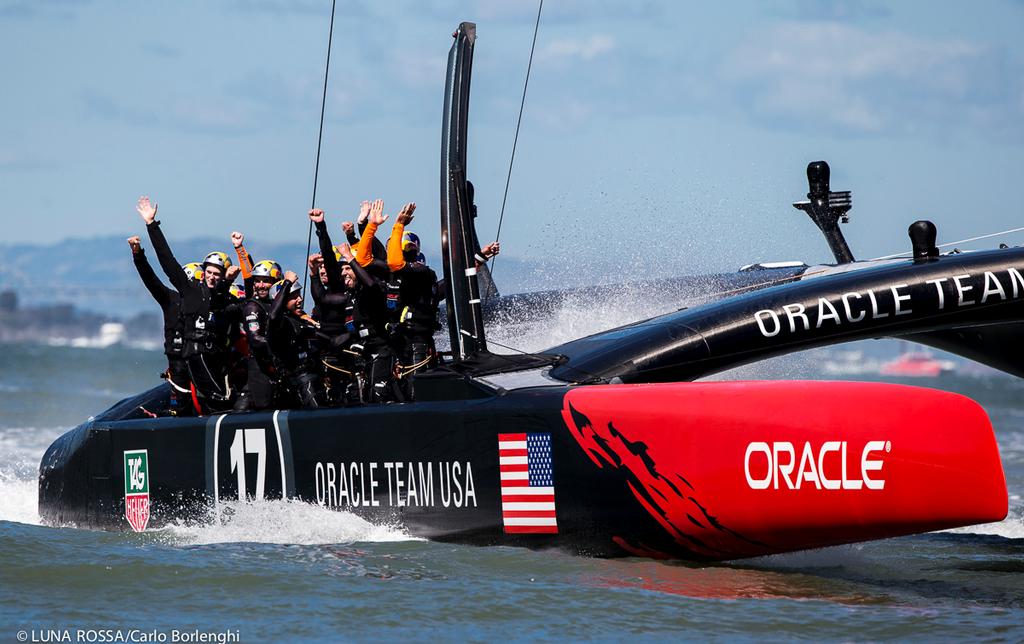 San Francisco<br />
34th AMERICA’S CUP<br />
America’s Cup final<br />
Oracle Team USA wins the 34th America’s Cup<br />
 © Carlo Borlenghi/Luna Rossa http://www.lunarossachallenge.com