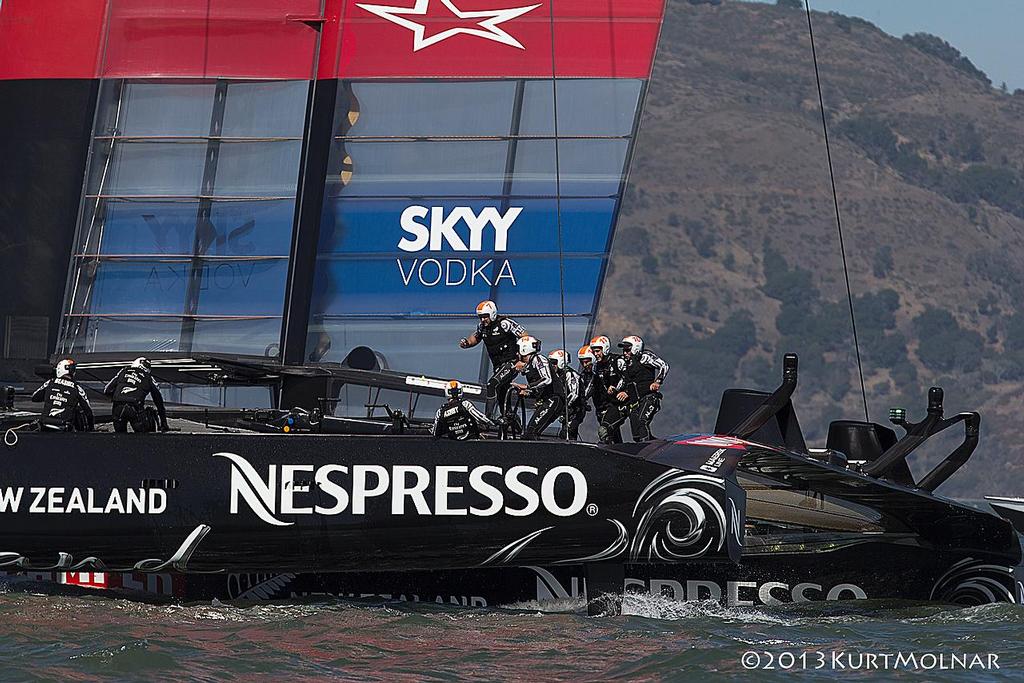 NZ Crew Move - America's Cup - Day 14 photo copyright Kurt Molnar taken at  and featuring the  class