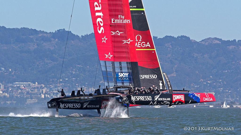 Emirates Team NZ - America&rsquo;s Cup - Day 14 photo copyright Kurt Molnar taken at  and featuring the  class
