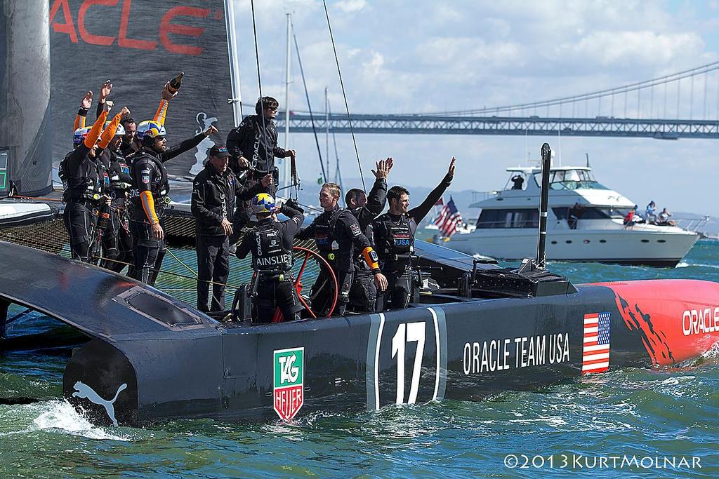 Oracle Team Wave - America's Cup - Day 15 photo copyright Kurt Molnar taken at  and featuring the  class