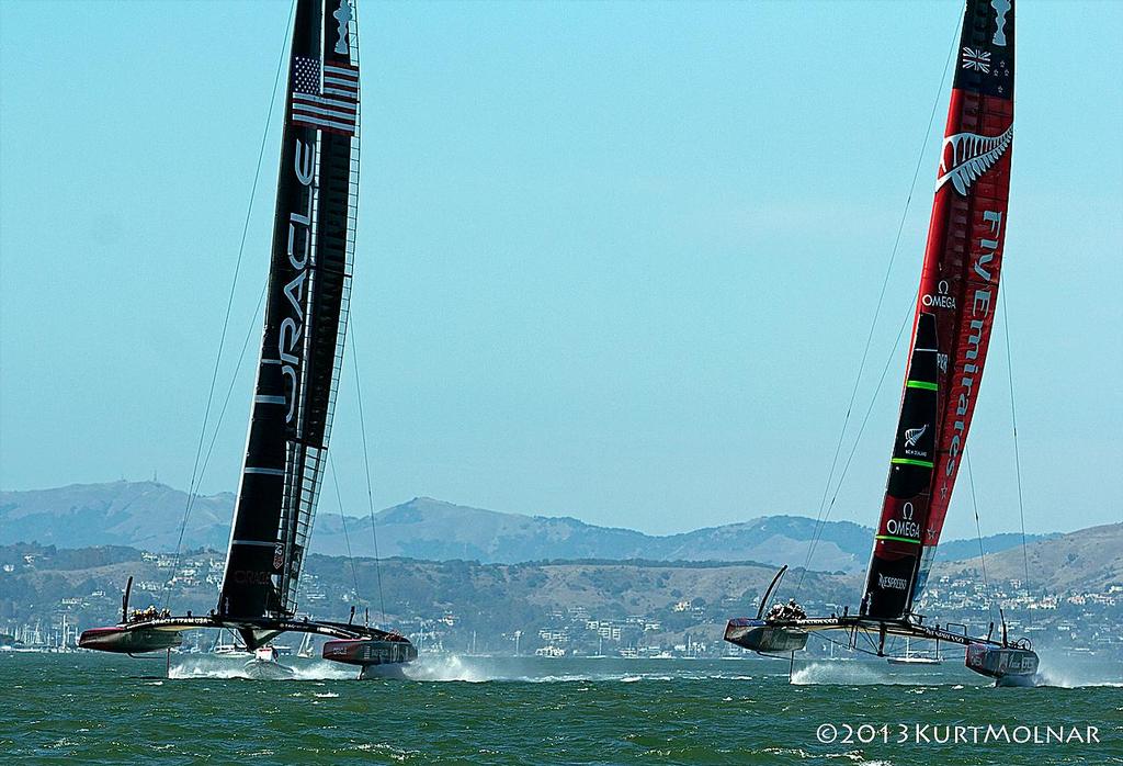 Start 1  - America’s Cup - Day 14 photo copyright Kurt Molnar taken at  and featuring the  class