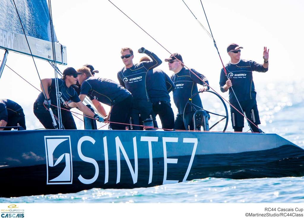 RC44 Cascais Cup - Synergy celebrate their race win photo copyright MartinezStudio.es taken at  and featuring the  class