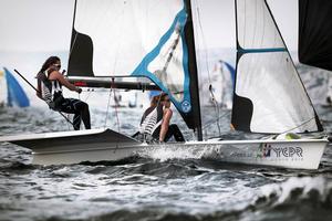 Alex Maloney and Molly Meech racing in the inaugrual 49erFX World Championship photo copyright SW taken at  and featuring the  class