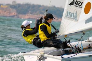Jo Aleh and Polly Powrie - 2014 ISAF World Cup, Qingdao October 2013 photo copyright Yachting New Zealand taken at  and featuring the  class