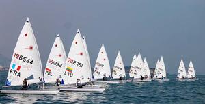 Laser Radial fleet - 2013 ISAF Sailing World Cup Qingdao Day 4 photo copyright ISAF  taken at  and featuring the  class