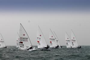 Laser fleet commence racing in Qingdao - 2013 ISAF Sailing World Cup Qingdao photo copyright ISAF  taken at  and featuring the  class