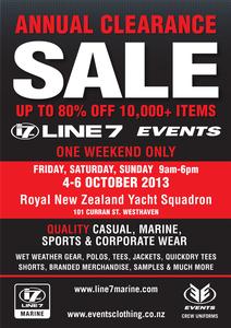 Events Clothing Annual Clearance Sale at Royal New Zealand Yacht Squadron - October 4-6, 2013 photo copyright SW taken at  and featuring the  class