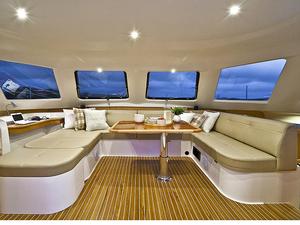 The leather interior on the Seawind 1250. photo copyright Scott Hawkins taken at  and featuring the  class