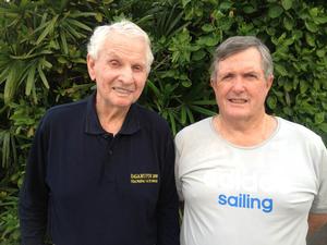 Syd Fischer and Geoff Hill at Royal Hong Kong YC late yesterday photo copyright Vanessa Dudley taken at  and featuring the  class