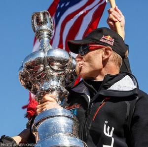 Jimmy Spithill Oracle Team USA skipper wins the 34th America’s Cup photo copyright Abner Kingman http://www.kingmanphotography.com taken at  and featuring the  class