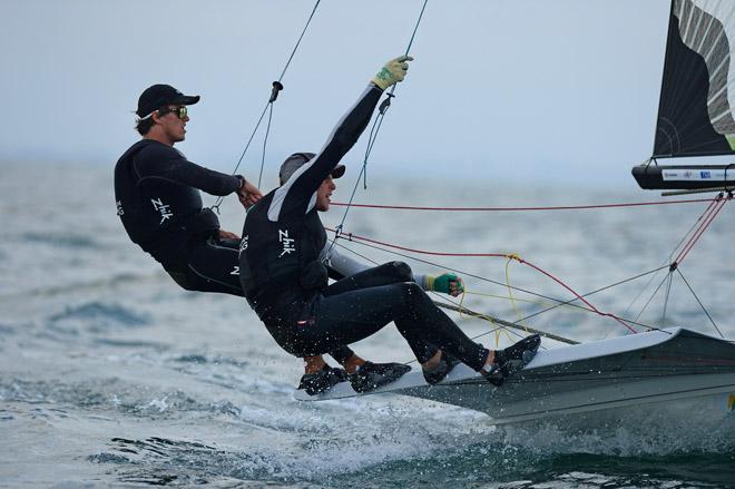 49er / David GILMOUR & Sam PHILLIPS  (AUS) - 2013 ISAF Sailing World Cup - Melbourne © Jeff Crow/ Sport the Library http://www.sportlibrary.com.au