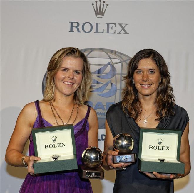 Polly Powrie and Jo Aleh - 2013 Rolex ISAF World Sailor of the Year, Oman ©  Rolex/ Kurt Arrigo http://www.regattanews.com