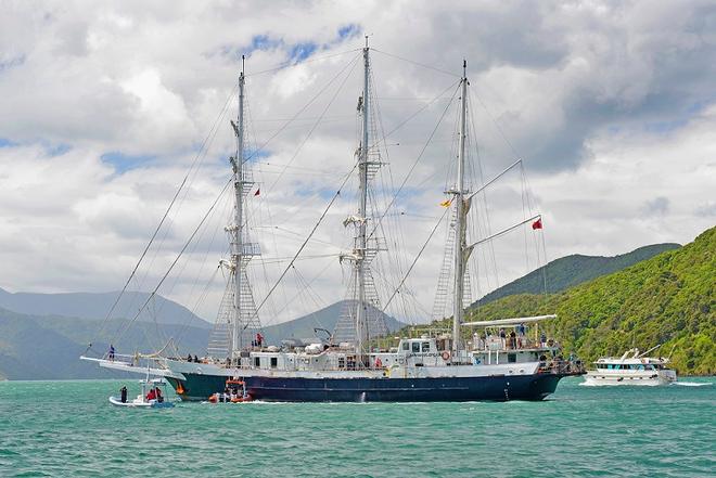 8. Lord Nelson leaves Picton - Disabled Tall Ship sailing - Lord Nelson - Image: Philippa Williams © SW