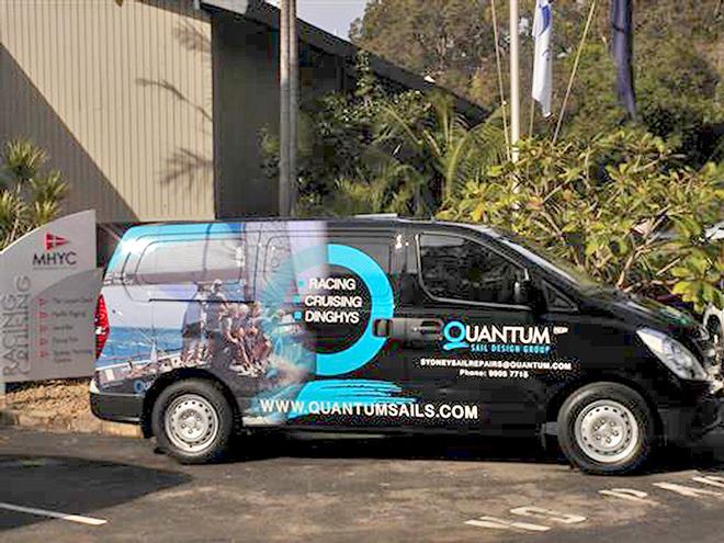 The Sydney Loft’s van outside Middle Harbour YC © Quantum Sail Design Group http://www.quantumsails.com/