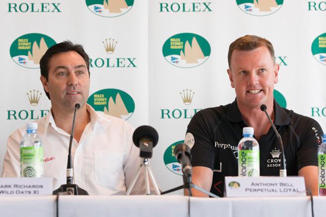 Rolex Sydney to Hobart 2013 Press Conference - Cruising Yacht Club of Australia - 26/11/2013 - Mark Richards (Wild Oats XI) and Anthony Bell (Perpetual Loyal) ©  Andrea Francolini / Rolex http://www.afrancolini.com