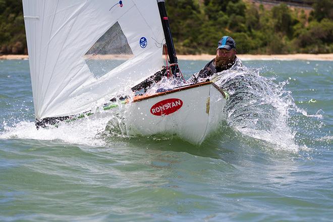 New Zealand’s Rob Hengst (Masters) enjoys some of that salty water... - OK Dinghy Australian and Interdominion Championships ©  Alex McKinnon Photography http://www.alexmckinnonphotography.com