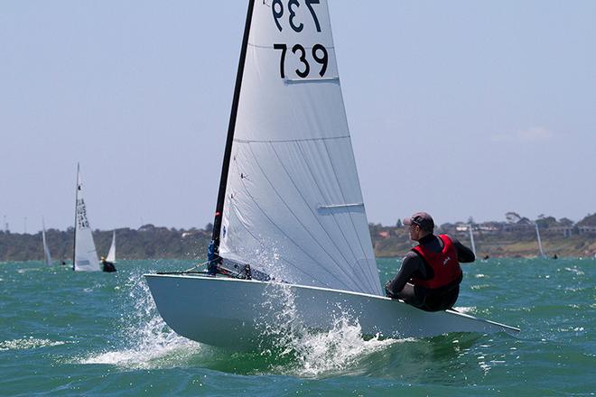 Tim Davies (Veteran) from NSW on Don’t Poke The Bear, which sounds like sage advice, indeed! - OK Dinghy Australian and Interdominion Championships ©  Alex McKinnon Photography http://www.alexmckinnonphotography.com