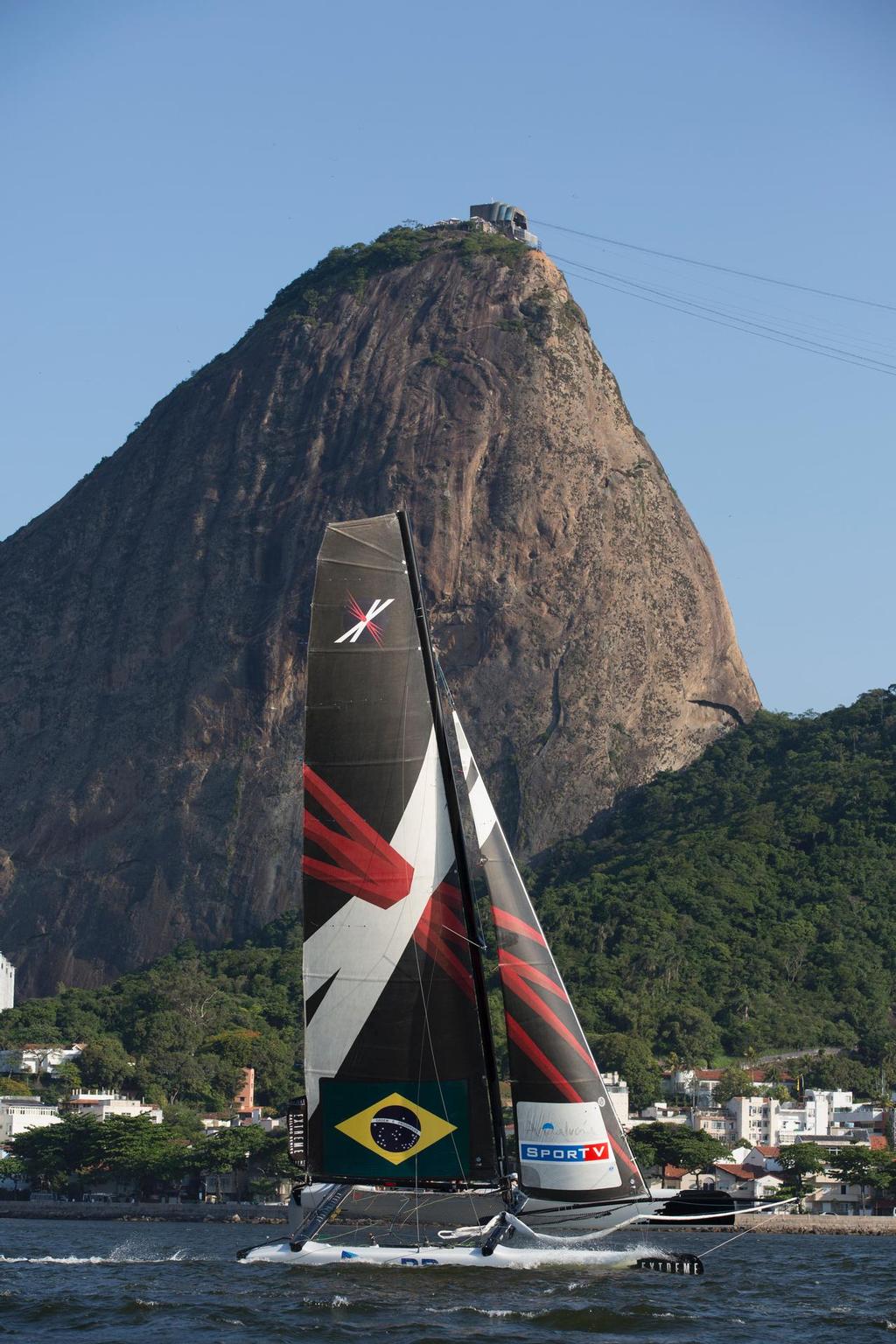 Team Brazil compete in Rio de Janeiro in 2012 under the iconic Sugar Loaf Mountain photo copyright Lloyd Images taken at  and featuring the  class