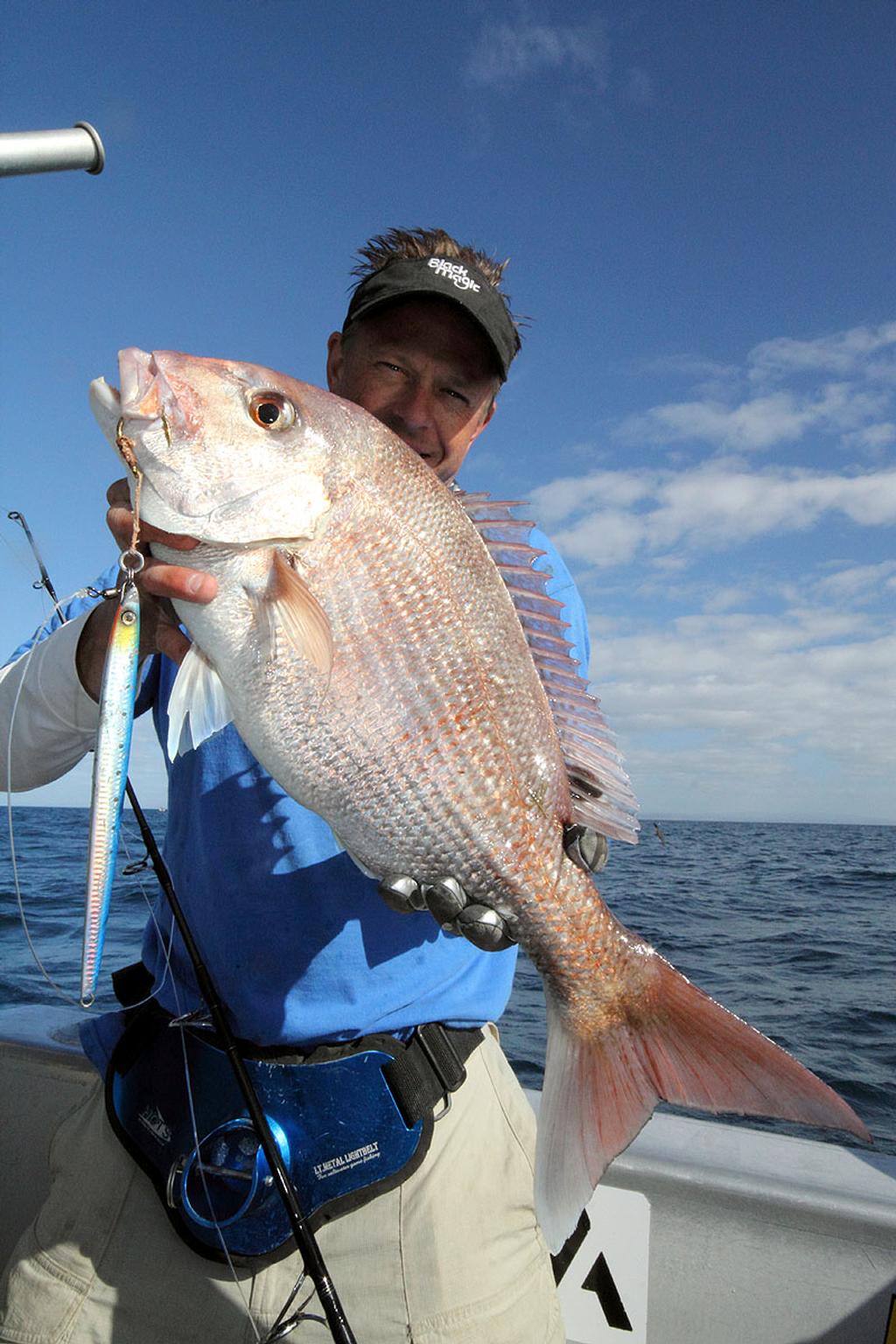 Jigging for snapper is just coming of age. A slow steady retrieve  will entice them to bite. © Jarrod Day