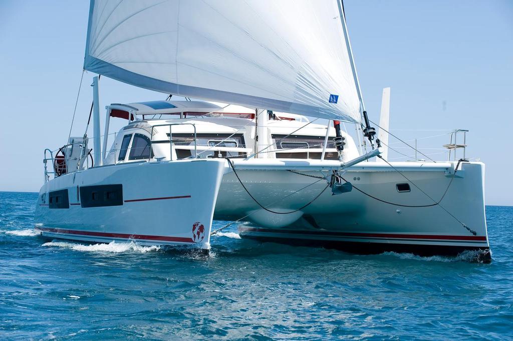 The Catana 42 Carbon is one of the two multihulls represented by Multihull Solutions nominated for the 2014 Cruising World Boat of the Year Award. photo copyright Kate Elkington taken at  and featuring the  class