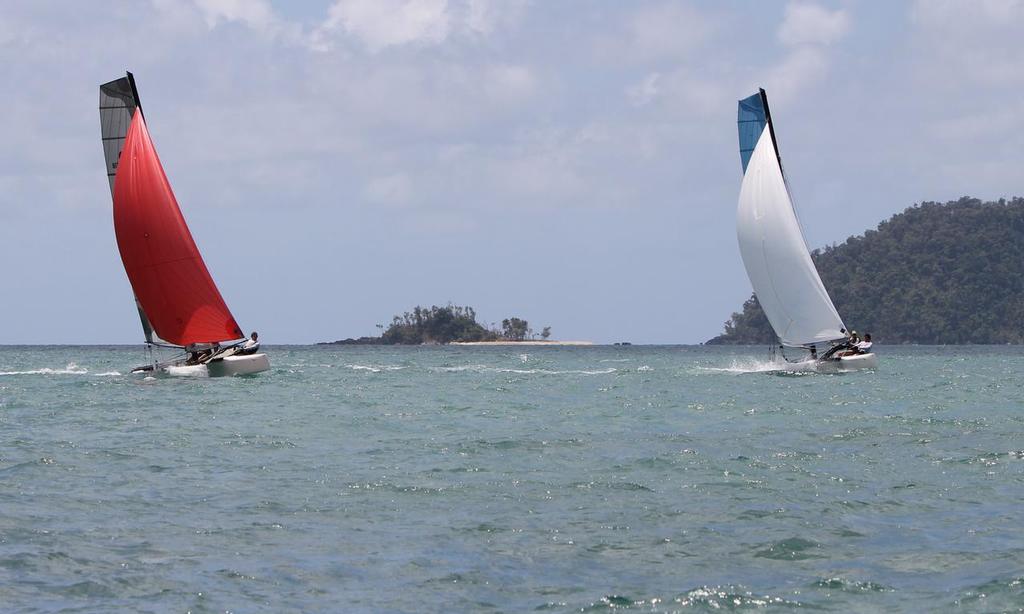 Purtoboi Island seen between two F18's, Dunk Island to the right of shot photo copyright Tom Orr taken at  and featuring the  class