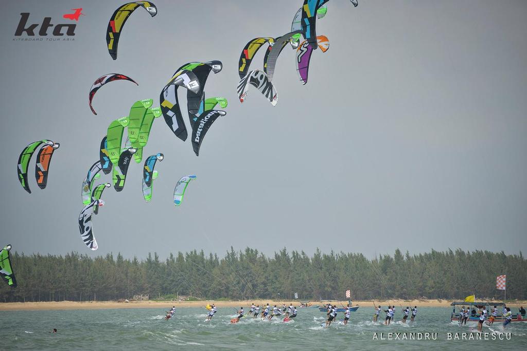 Competitors in action during day four of the IKA Kiteboard Race World Championship 2013 on November 23, 2013 at King Bay Qionghai, China. photo copyright Alexandru Baranescu taken at  and featuring the  class