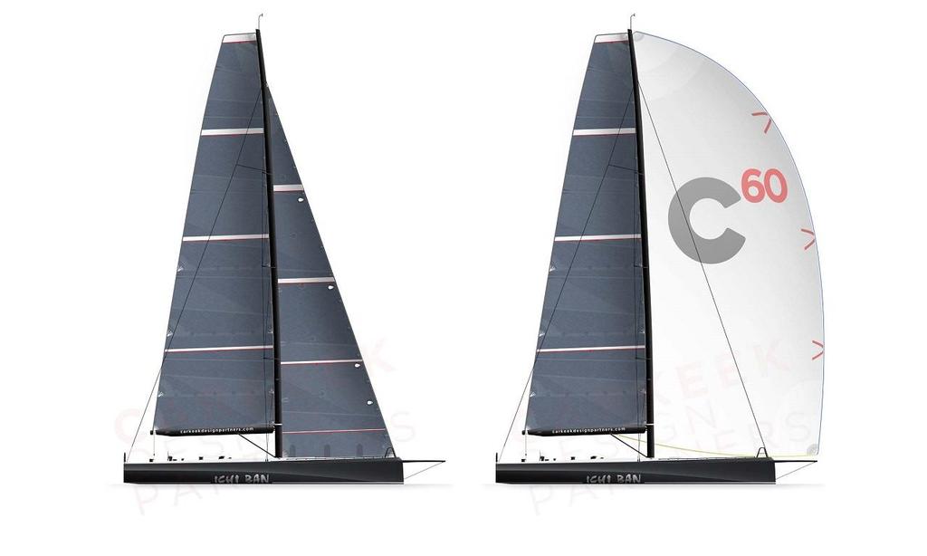 CDP-C60-WEB-SAILPLANS - Line drawings of C60 photo copyright Carkeek Design Partners http://carkeekdesignpartners.com/ taken at  and featuring the  class