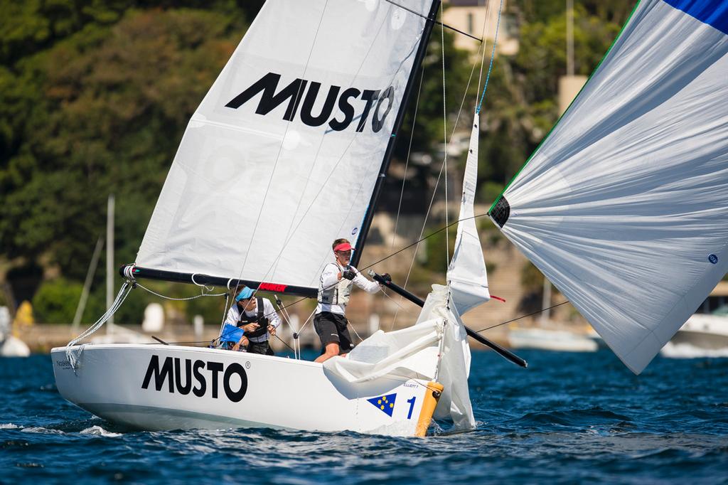 Harry Price is the second highest ranked skipper - 2013 Musto International Youth Match Racing Championship photo copyright Brett Hemmings/Sailpix http://www.SailPix.com.au taken at  and featuring the  class