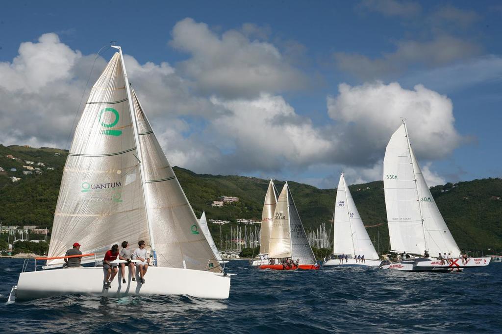 The fleet starts off Nanny Cay - Round Tortola Race photo copyright Broadsword Communications taken at  and featuring the  class