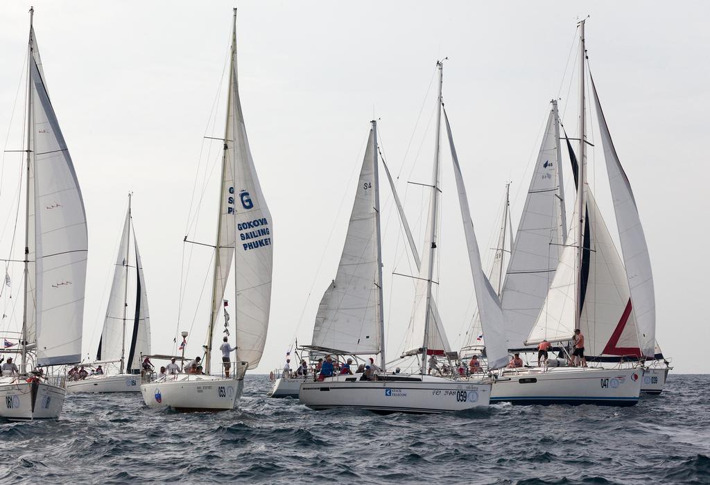 Phuket King's Cup 2013. Charter classes start all together. photo copyright Guy Nowell taken at  and featuring the  class