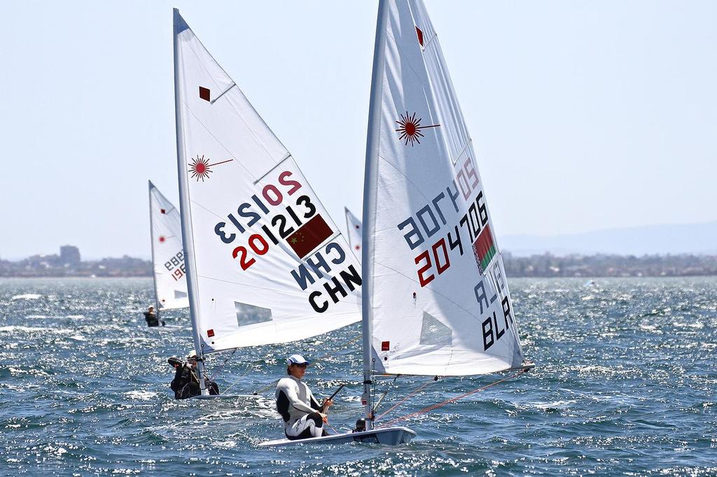ISAF Sailing World Cup, Melbourne Day 1 - Laser Radial battle continues on Port Phillip photo copyright Richard Gladwell www.photosport.co.nz taken at  and featuring the  class
