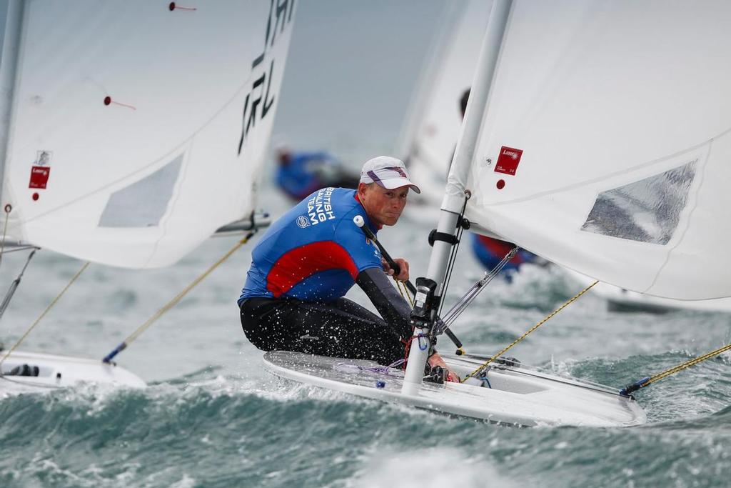 Nick Thompson (GBR)  in Laser action. photo copyright  Paul Wyeth / RYA http://www.rya.org.uk taken at  and featuring the  class