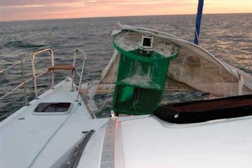Photo of the bows of two boat after a collision<br />
<br />
 © onEdition http://www.onEdition.com