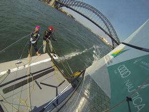 Nina Curtis and Darren Bundock - Nacra 17 hit-out on Sydney Harbour photo copyright SW taken at  and featuring the  class