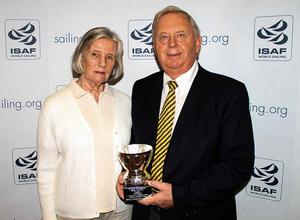 ISAF Beppe Croce Trophy recipient Goran Petersson with his wife Gudrun photo copyright ISAF  taken at  and featuring the  class