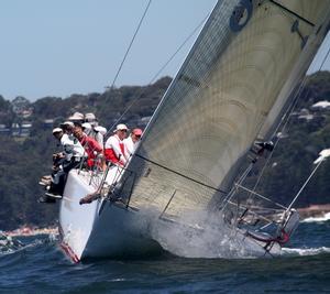 Pretty Woman, the Farr 45 skippered by Richard Hudson leaves Barrenjoey bound for Coffs will be among the handicap contenders - Pittwater & Coffs Harbour Regatta 2014 photo copyright Damian Devine taken at  and featuring the  class